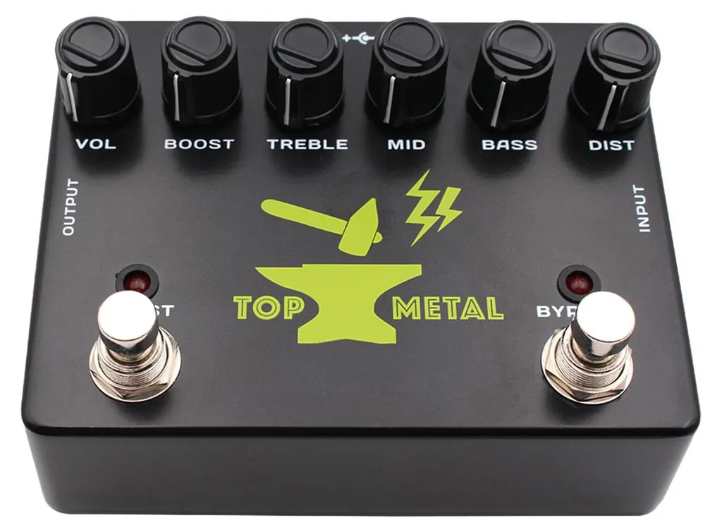 Pédale d'effet metal pour guitare électrique avec distorsion large