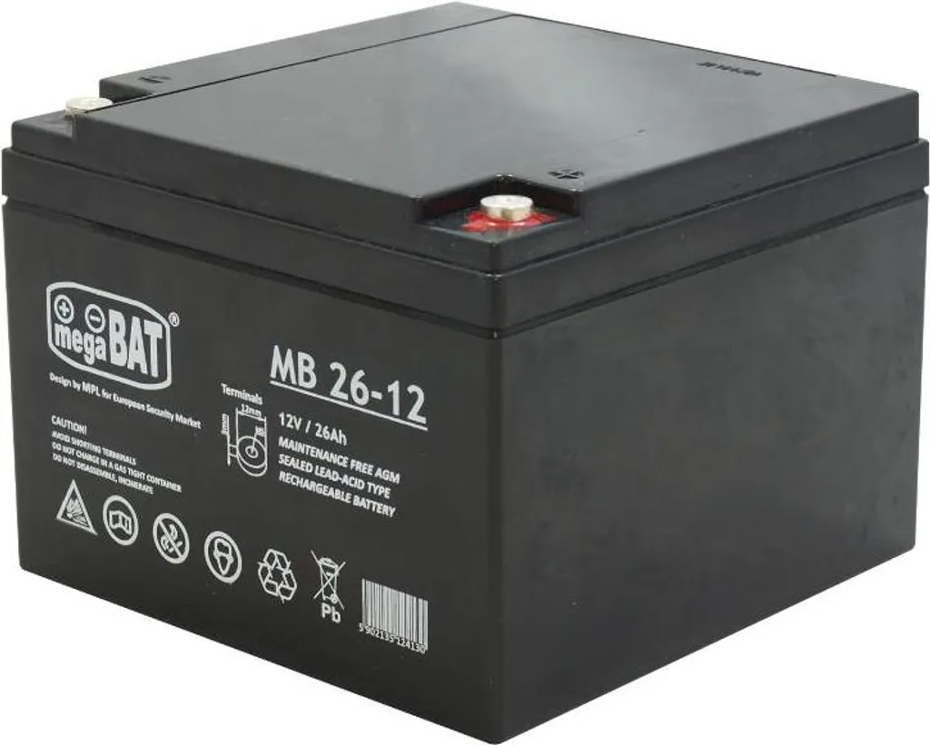 Batterie MB 26-12 pour Fauteuil Roulant et Mobilité Électrique 12V 26Ah