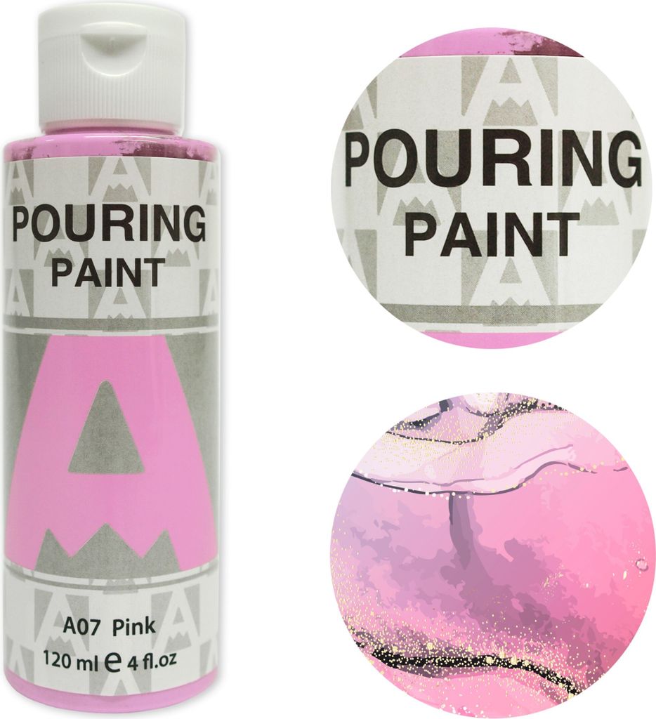 Acrylfarbe für Pouring Aureuo Pink 120ml Rosa Pouring Farben