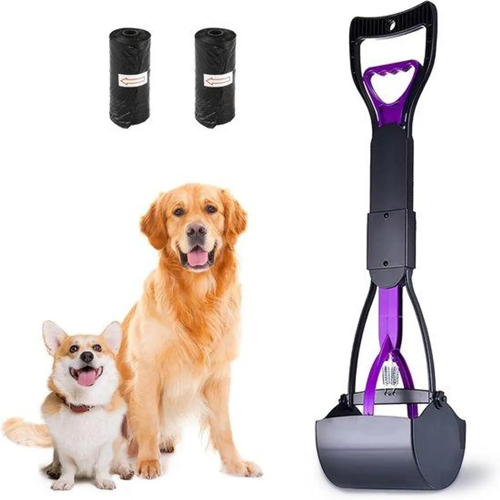 Pelle à crottes pour chien pliable 60 cm portable avec manche confort