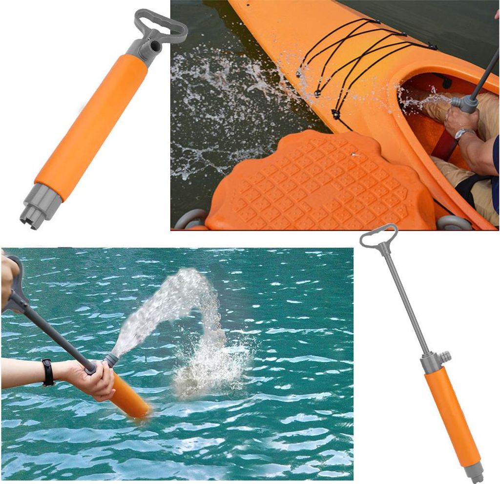 Tragbare Kajak-Bilgenpumpe, schwimmende Handpumpe, Notfallrettungswerkzeug für Outdoor-Aktivitäten