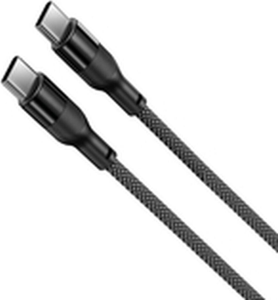 Ksix BCL060WAT04, 1 m, USB C, USB C, USB 2.0, 0,48 Gbit/s, Schwarz