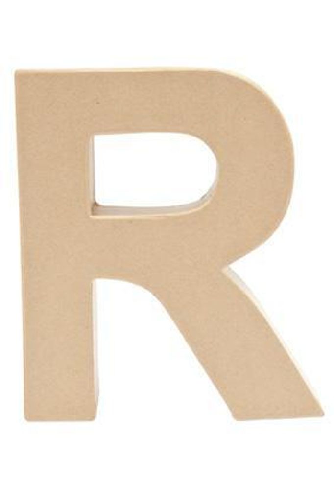 Pappmache Buchstabe 'R' stehend zum basteln kreativ Rico Design Idee