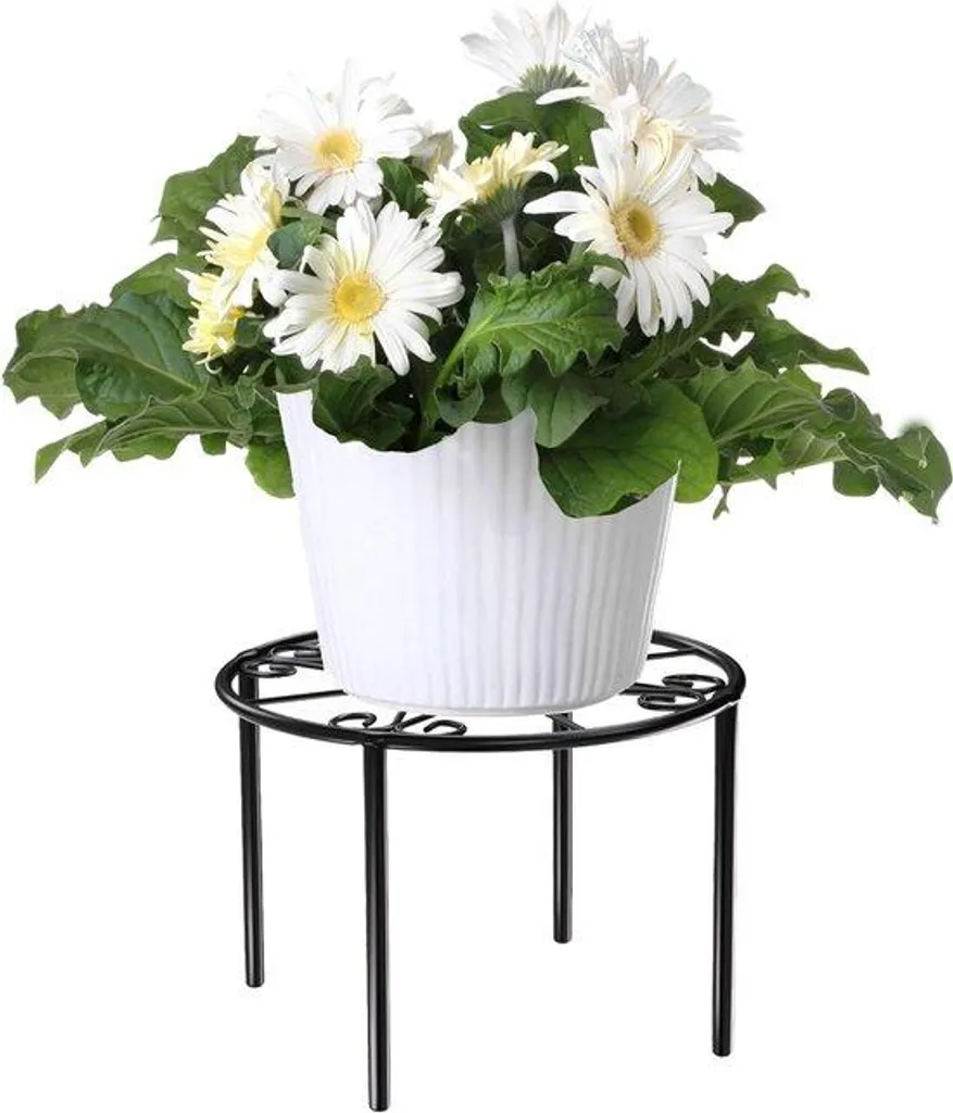 Support de pot de fleur en métal rond 26 cm pour plante de salon