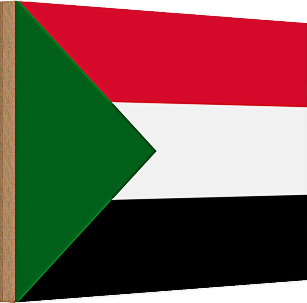Holzschild Flagge Sudan 30x20cm Flag of Sudan