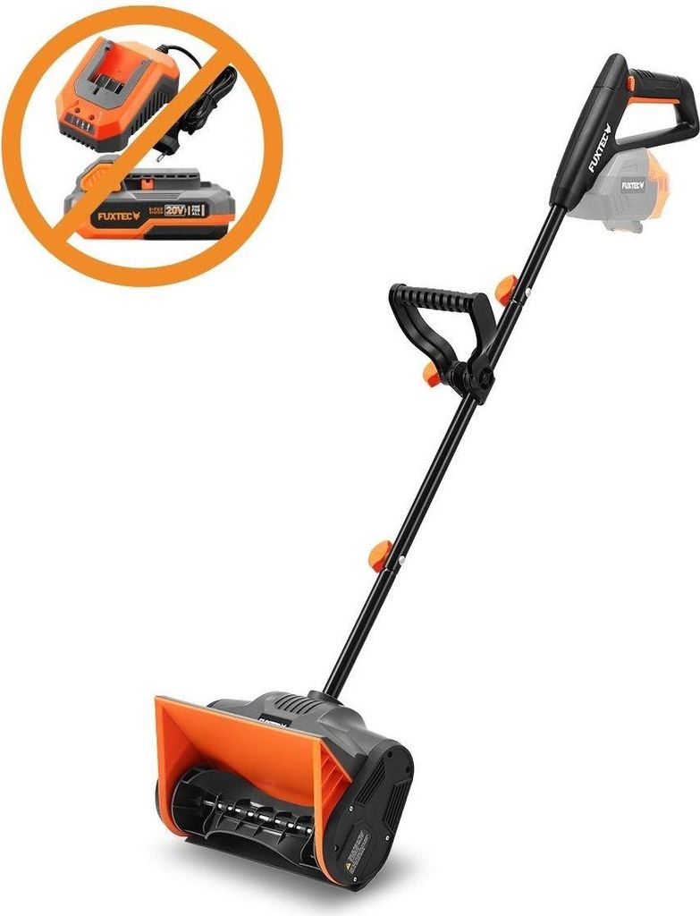 FUXTEC Akku Schneefräse FX-E1SCH20 | 20V Schneeschaufel elektrisch mit 300W Motor | 30cm Arbeitsbreite | 6m Auswurfweite | Leicht & kompakt für W...