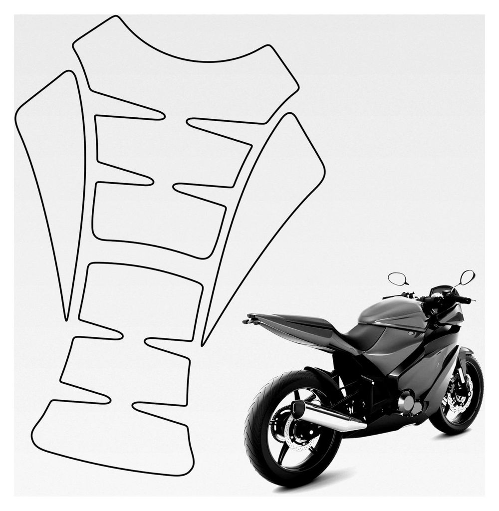 2er Set Motorrad Tankpad Schutzfolie transparent