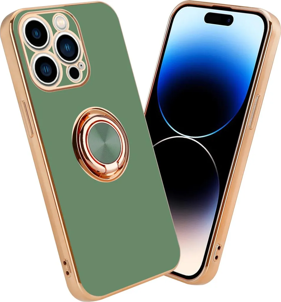 Custodia Per IPhone 14 Con Supporto Magnetico E Anello Girevole - Cover Rigida PC Con Protezione Scorrevole Per Fotocamera, Argento - 4