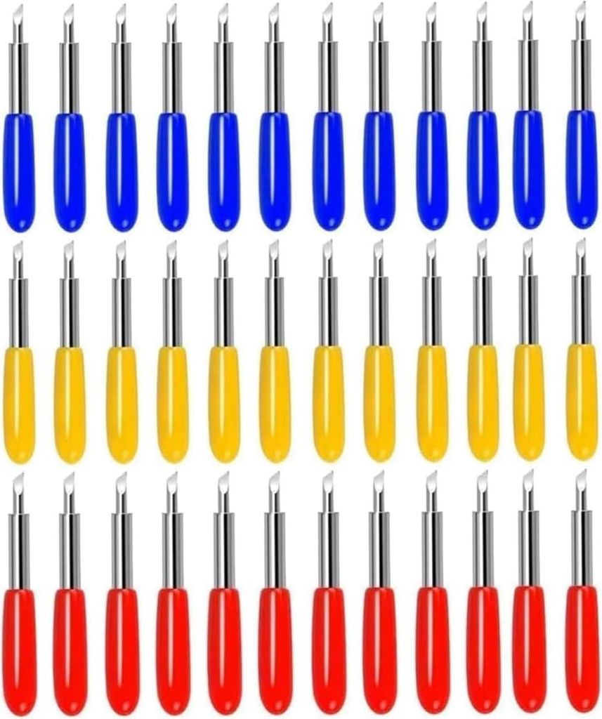 90 Stück Schneideplotter Ersatzklingen inklusive 30° feine Spitzenklingen 45° Standardklingen und 60° Tiefe Spitzenklingen für Cricut Maker 3/...