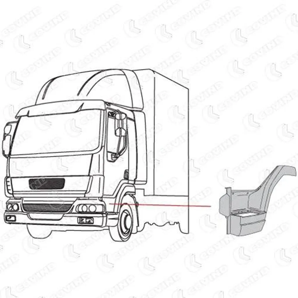Marchepied de Cabine pour DAF LF 45 - Référence COVIND LF0/201