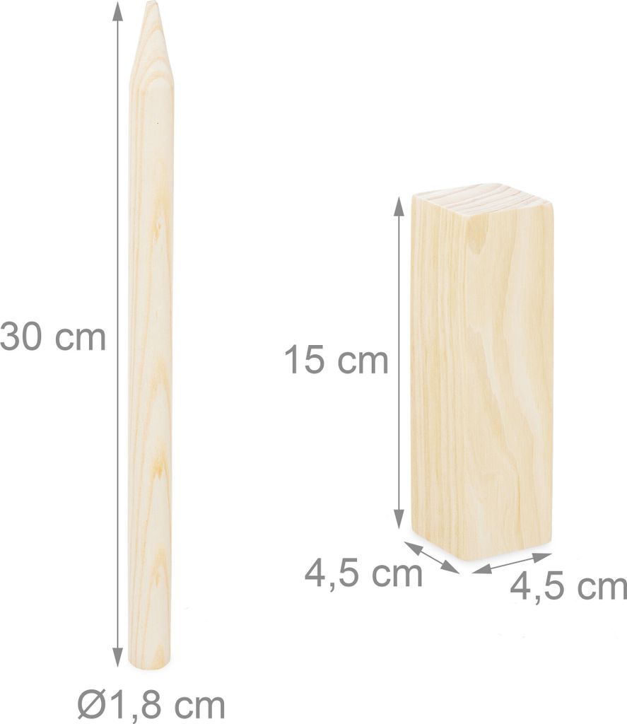 relaxdays Kubb Wikingerspiel Wurfspiel Produktbild 5