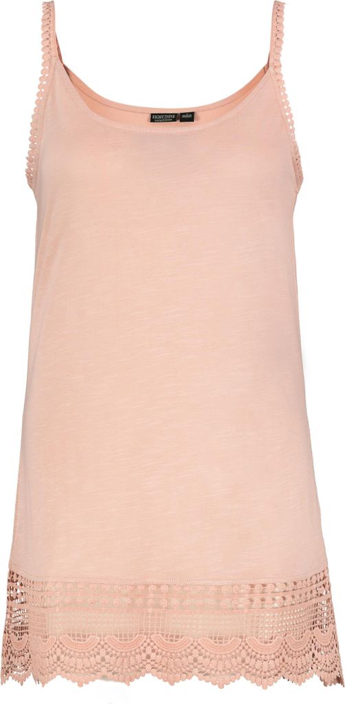 Eight2Nine Spaghetti Kleid-Top mit Häkelsaumdetails Größe: M