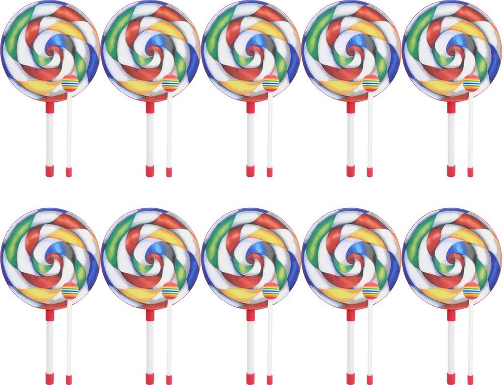 Lollipop Form Trommel,Kinder Tamburin Set,Buntes Tamburin Produktbild 