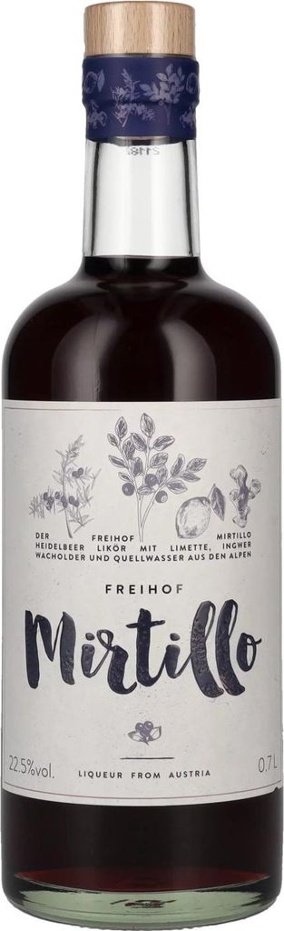 Freihof Mirtillo Liqueur 22,5% Vol. 0,7l Produktbild 