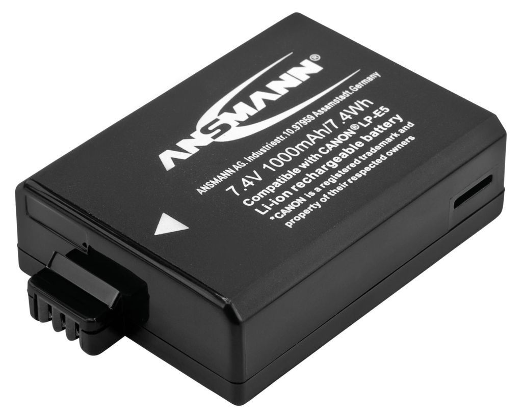 ANSMANN Akkupack A-Can LP E5 Ersatz für Kamera Canon EOS Produktbild 