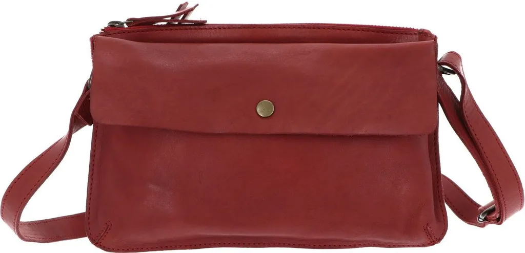 Sac à épaule bandoulière HAROLD'S Submarine en cuir rouge foncé vintage