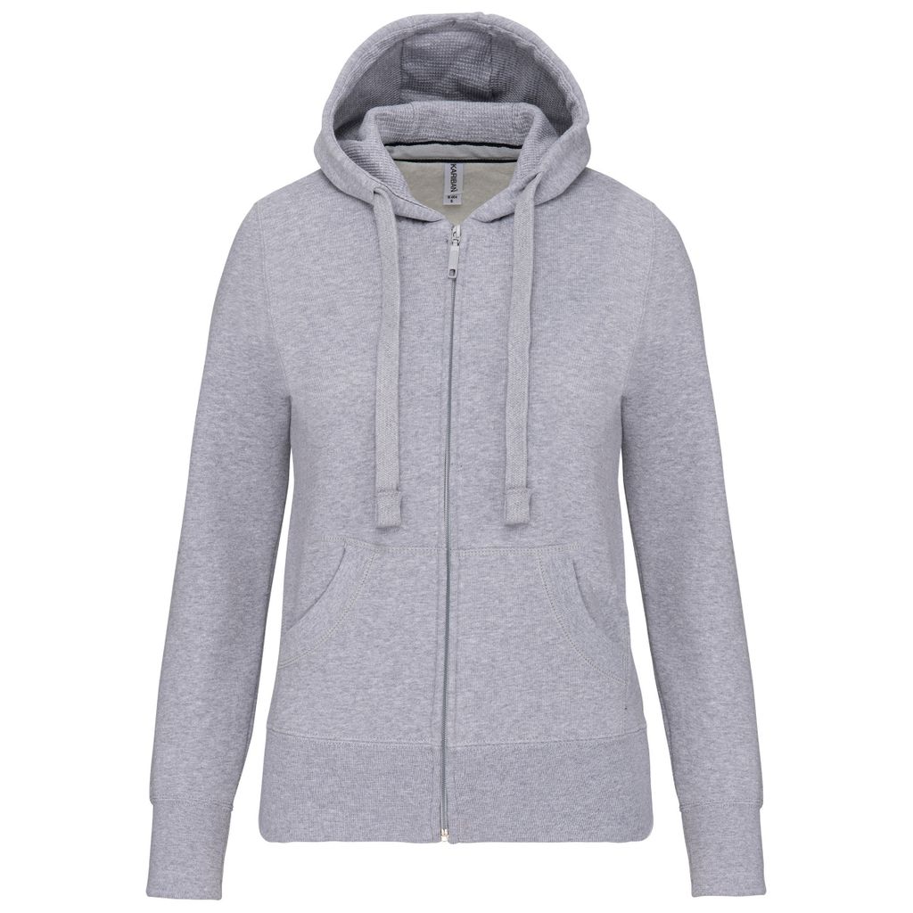 Kariban Uni Sweatjacke Kapuzenjacke Kapuzenpullover Strickjacke, Größe:S, Farbe:Oxford Grey