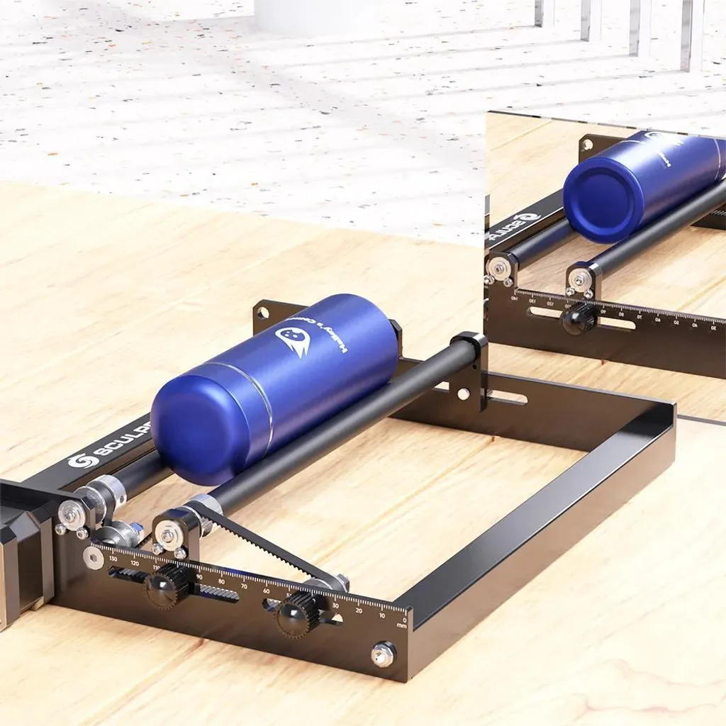 Module rotatif laser 6-150 mm à double rouleau pour axe Y blanc Pro