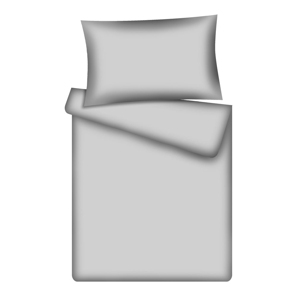 KiGATEX Kinderbettwäsche 100x135 "Uni grau" – 2-teilig mit Reißverschluss – 100?% Baumwolle – Decke + Kissen – weich & atmungsaktiv – w...