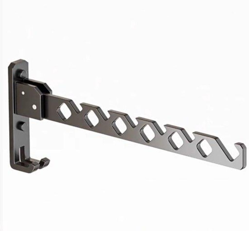 Antraciet Wandhaak für 35 cm - Inklapbar - Opvouwbarer Kledinghänger - Cadeau für Vater - Wandkledinghaak - Kapstok - Muurbevestiging