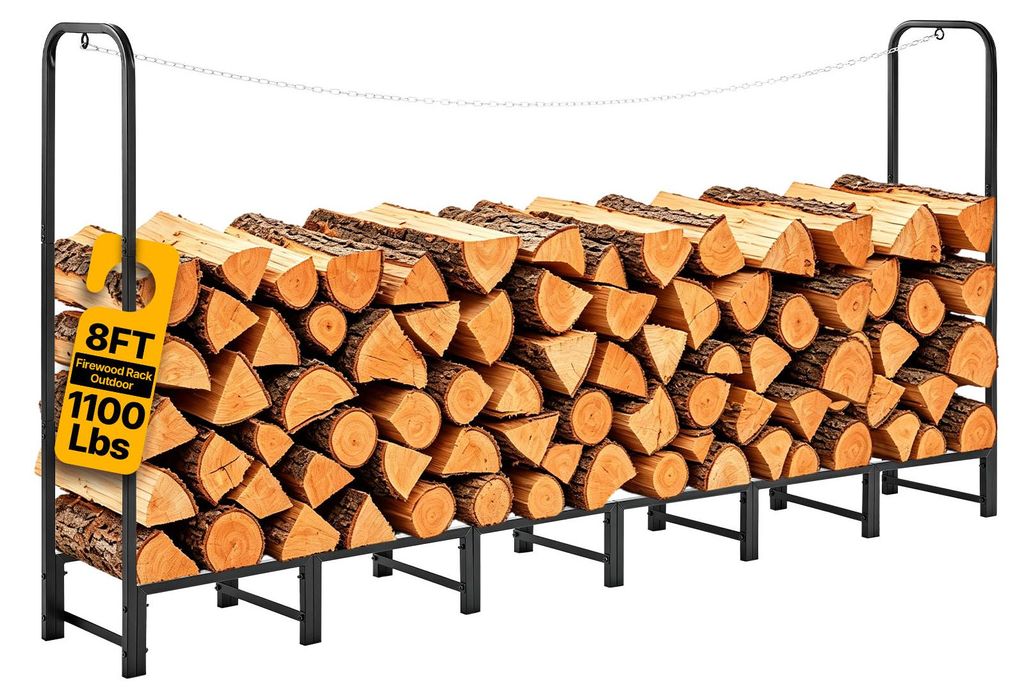 Regál na dřevo VEVOR, kapacita 1/2 cord, rozměry Obrázek produktu 