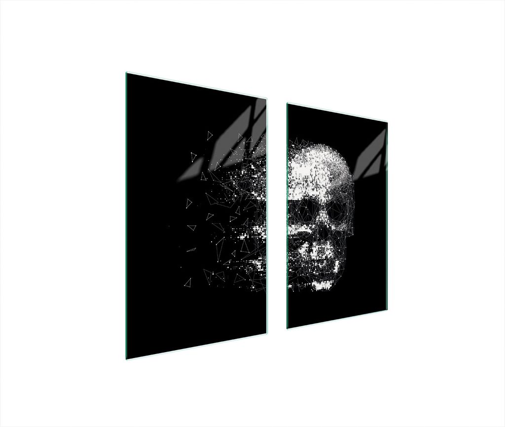 Glasschutzplatte Für Herd 75X52 Skull