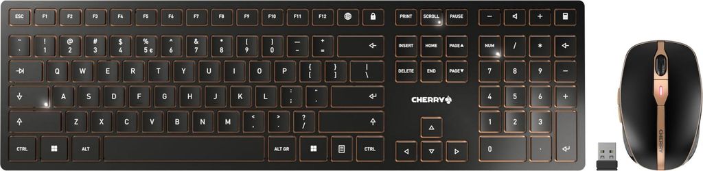 Cherry DW 9100 SLIM - Tastatur-und-Maus-Set - kabellos