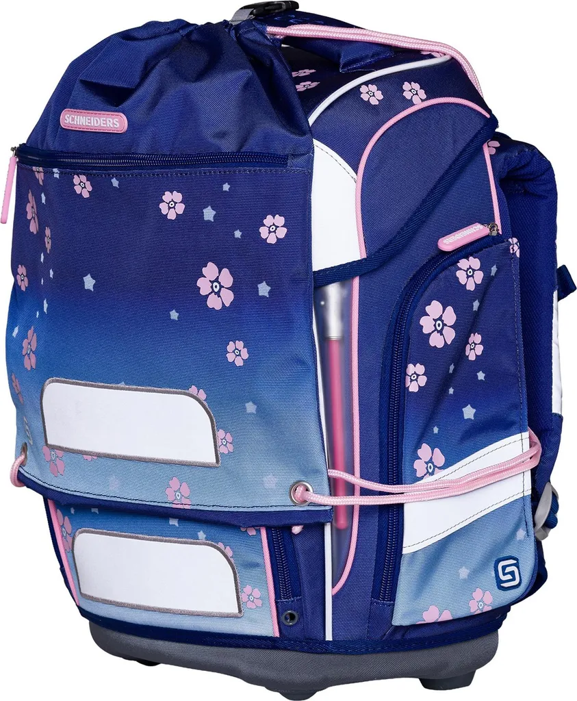 Cartable ergonomique Schneiders Ergolite Blue Bloom léger et ajustable - 12