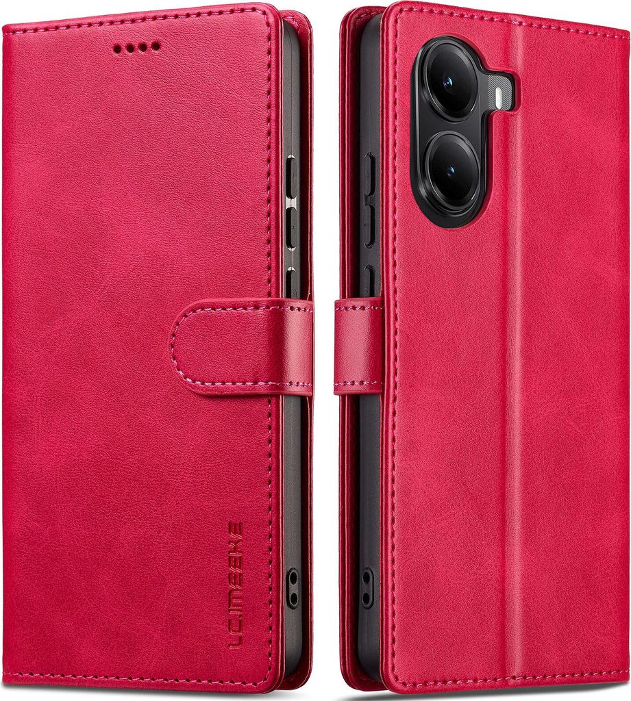 Hülle für Xiaomi Poco X7 Pro, Klapphüllen Brieftasche Leder Magnetverschluss Ständer Schutzhülle Rosa