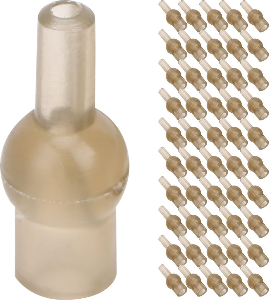 50 Stück 17mm Gummi-Tülpenform Knotenschutz, Angelbedarf Schlauchknoten-Schützer für Endmontage