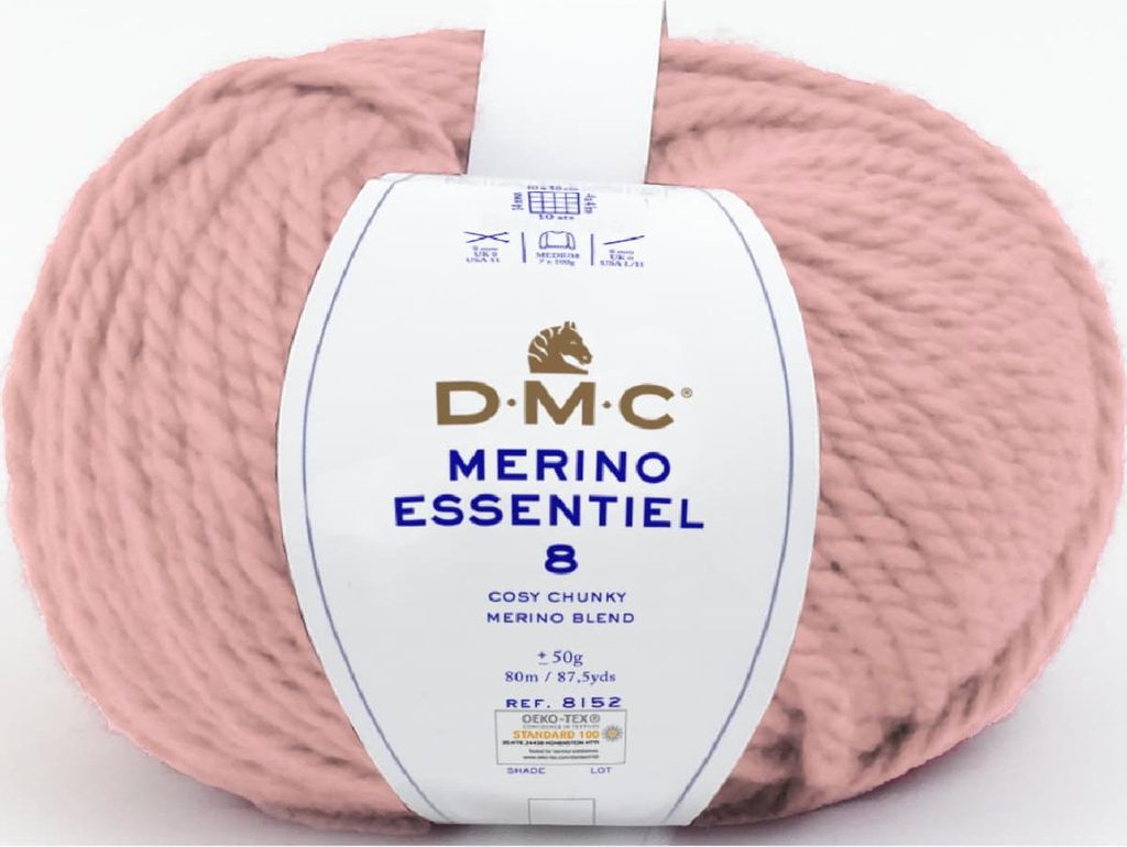 DMC Merino Essentiel-8 – das dickste Garn der Merino-Familie 55 % Wolle & 45 %.Polyacryl (Color 855)