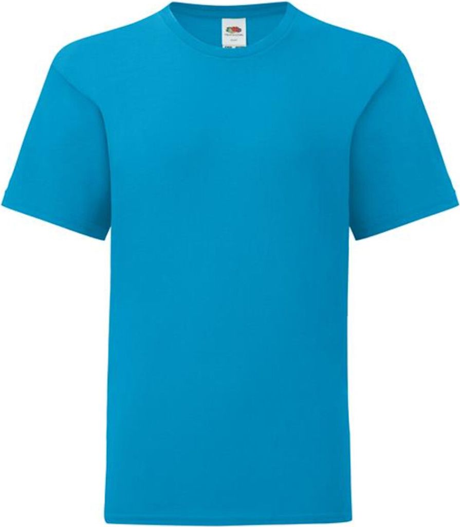 Fruit Of The Loom Jungen Iconic T-Shirt PC3388 (140) (Azurblau)