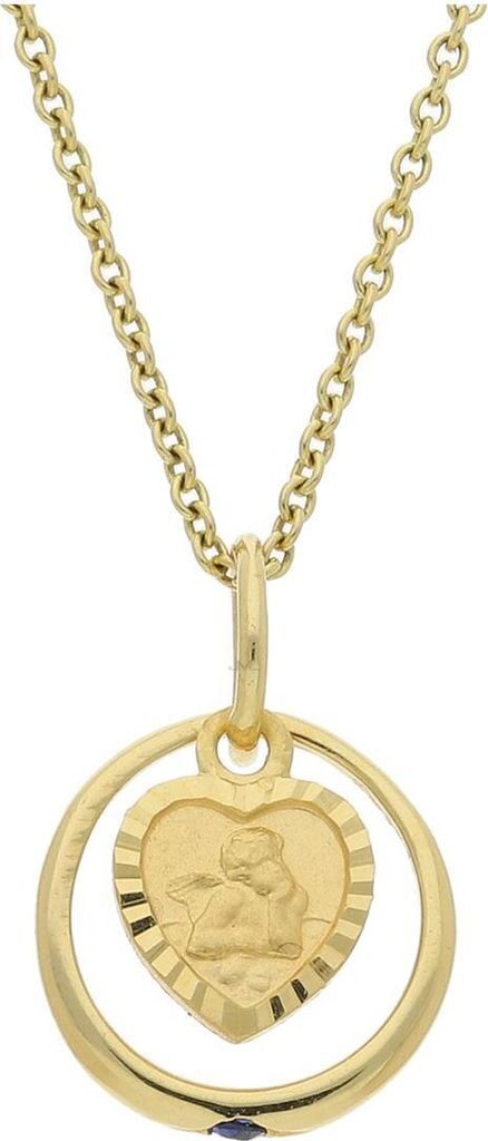 JuwelmaLux Taufring mit Schutzengel Saphir Gold 585 JL14-02-0193
