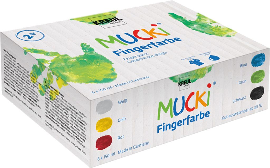 MUCKI Barva na prsty sada 6 ks 150 ml Obrázek produktu 
