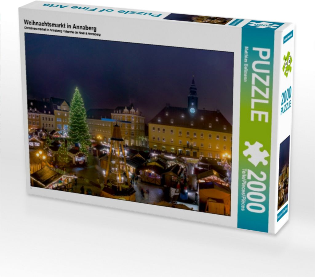 CALVENDO Puzzle Weihnachtsmarkt in Annaberg | 2000 Teile Lege-Größe 90x67cm Foto-Puzzle für glückliche Stunden