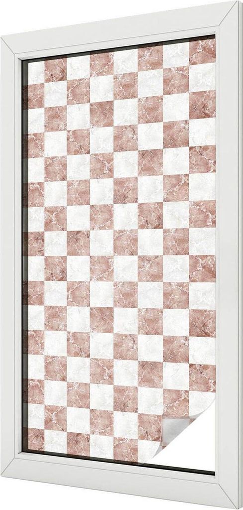 Buntglas Fensterfolie – 100x50 cm – Stained-Glass Design – blickdichte dekorative Sichtschutzfolie – selbstklebend, UV-Schutz – Klassisch...