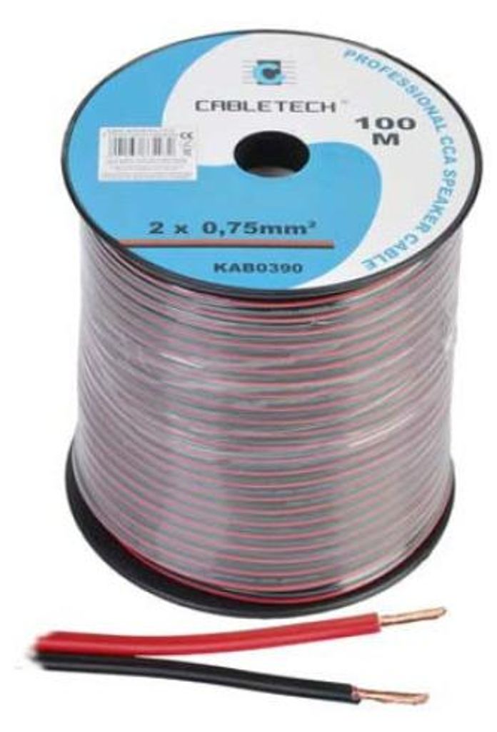 Lautsprecherkabel ca. 2x0,75mm rot/schwarz 100m