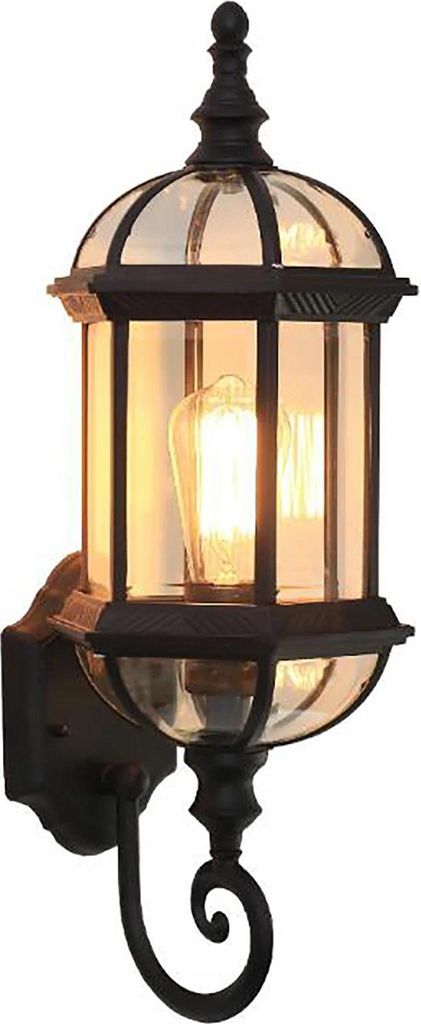 Wandlampe - Vintage - E27 220 V - Klarglas - Up & Down - Ohne Leuchtmittel - Braun