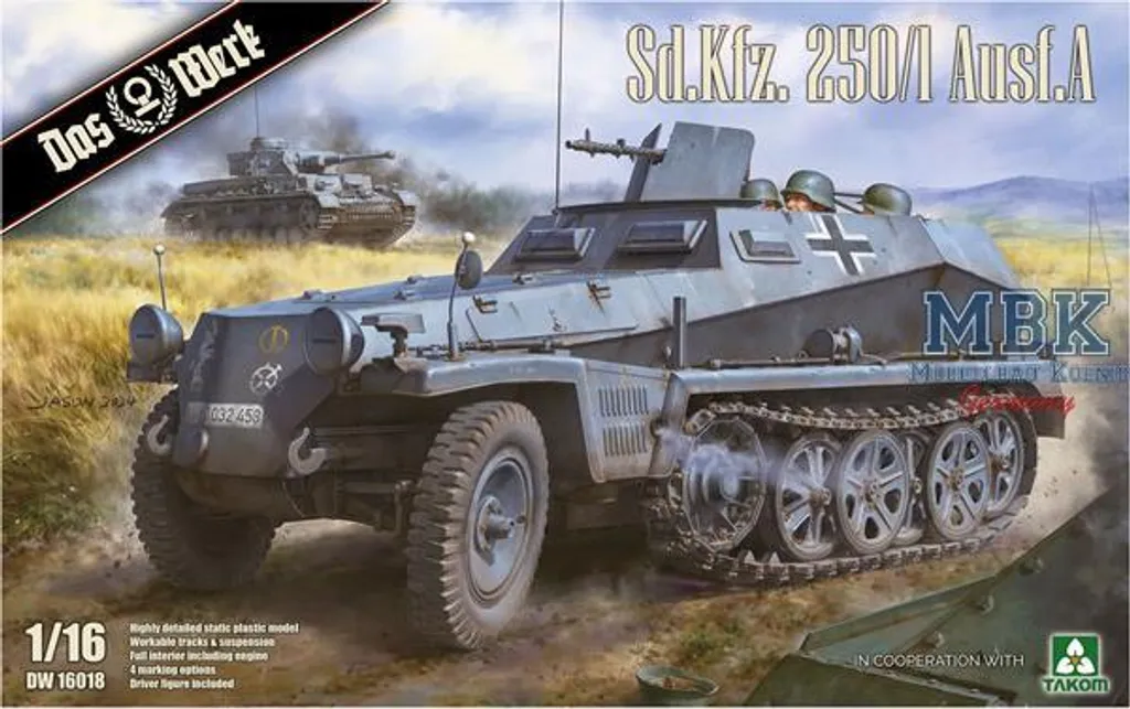 Demi-chenillé Sd.Kfz. 250/1 Ausf. A Maquette Militaire DW16018 1/16