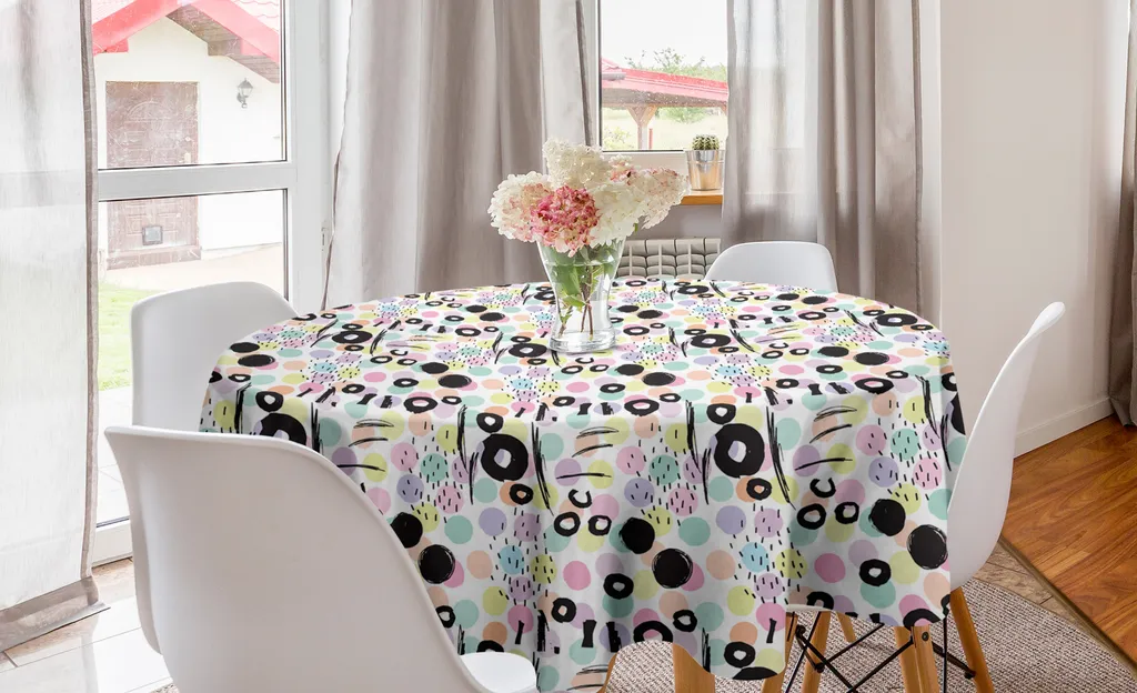 Tovaglia Circolare 150 cm ABAKUHAUS: Design Grunge per Sala da Pranzo