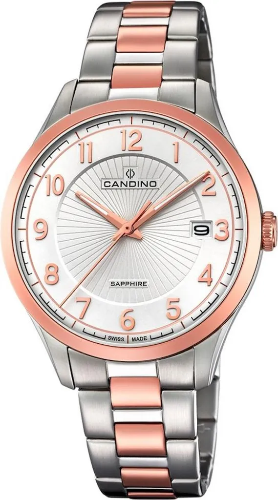 Candino C4609/1 Montre Homme Classique en Acier Bronze et Argent