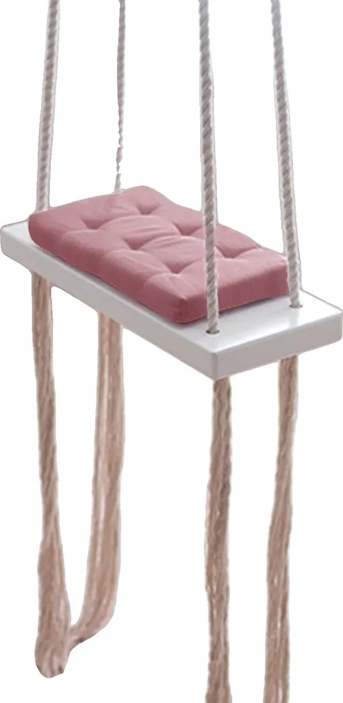 Altalena Interno Rosa Wood & Hemp: Il Must-Have per Camerette Boho - 1