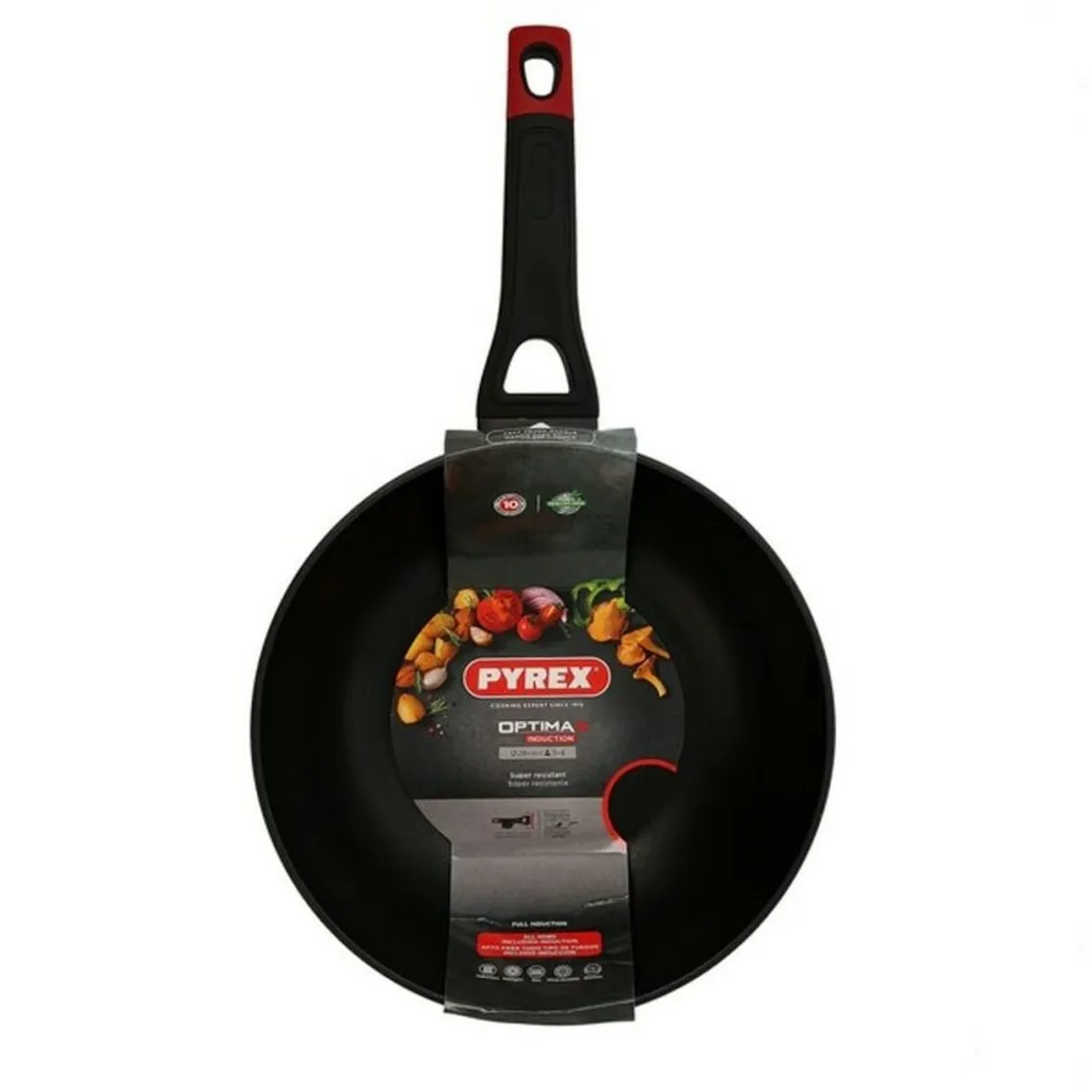 Wok Pyrex Optima+ 28cm Alluminio Forgiato Antiaderente PFAS-Free