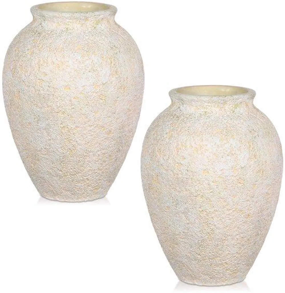 Vase soliflore en céramique blanche texturée de 17 cm style scandinave