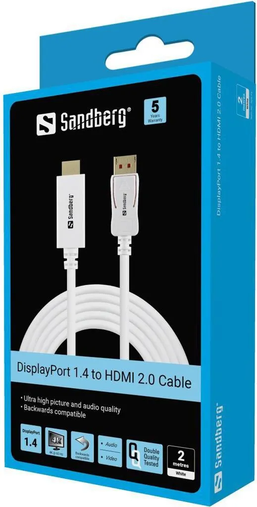 Câble DisplayPort 1.4 vers HDMI 4K60Hz 2m : Solution Image sans Scintillement - 3