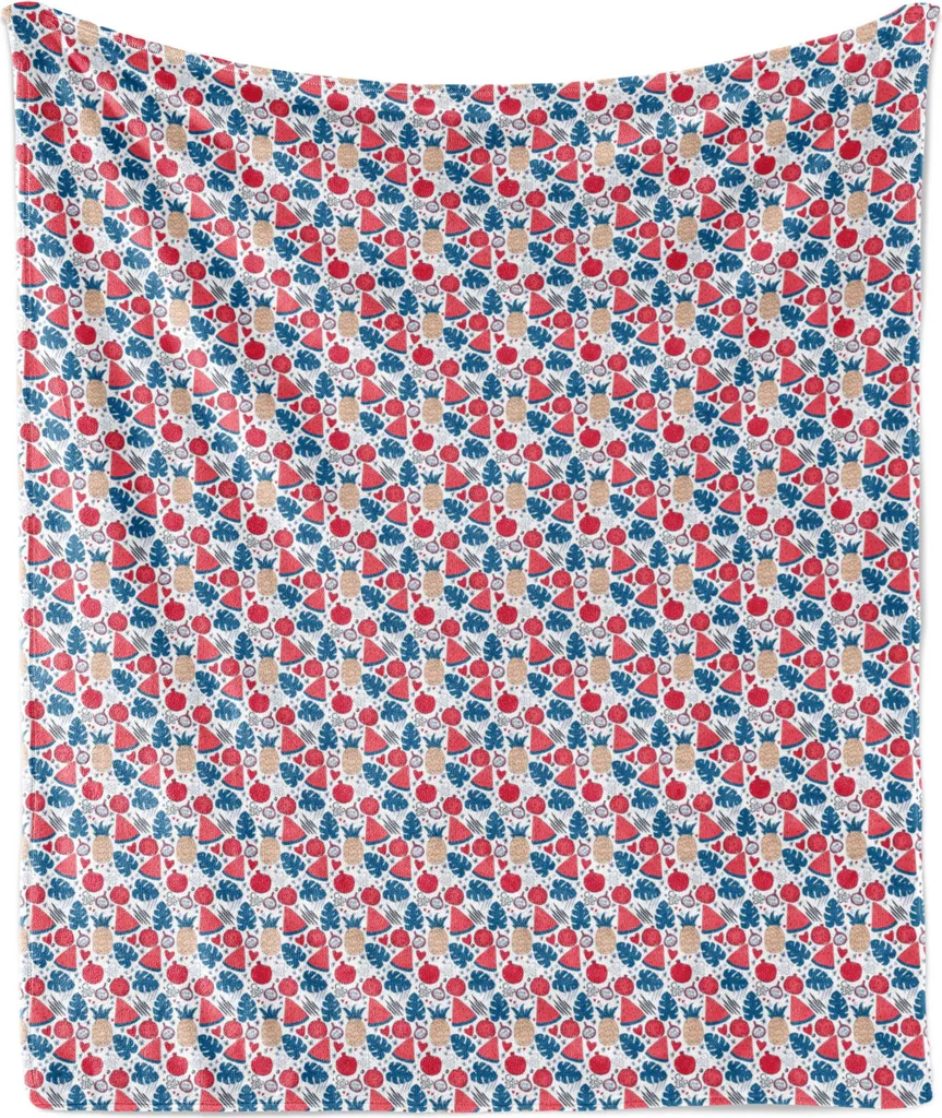Coperta Flanella Pile ABAKUHAUS 175x230 cm | Stampa Tropicale HQ