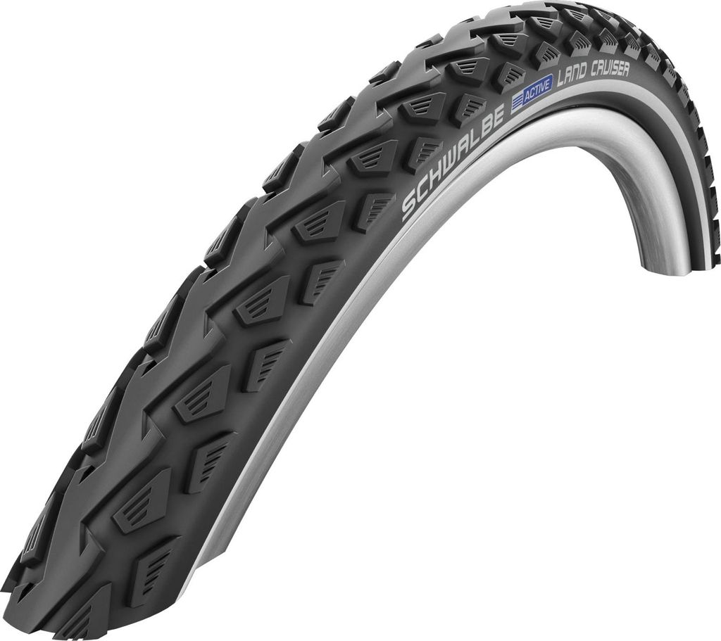 A bicycle tire is shown against a white background.