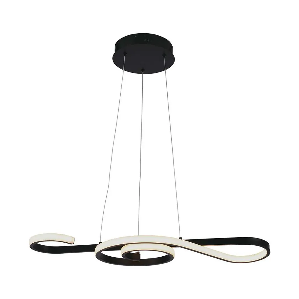 Lampe suspendue LED clé de violon noire V-TAC VT-7817-8020 design chic
