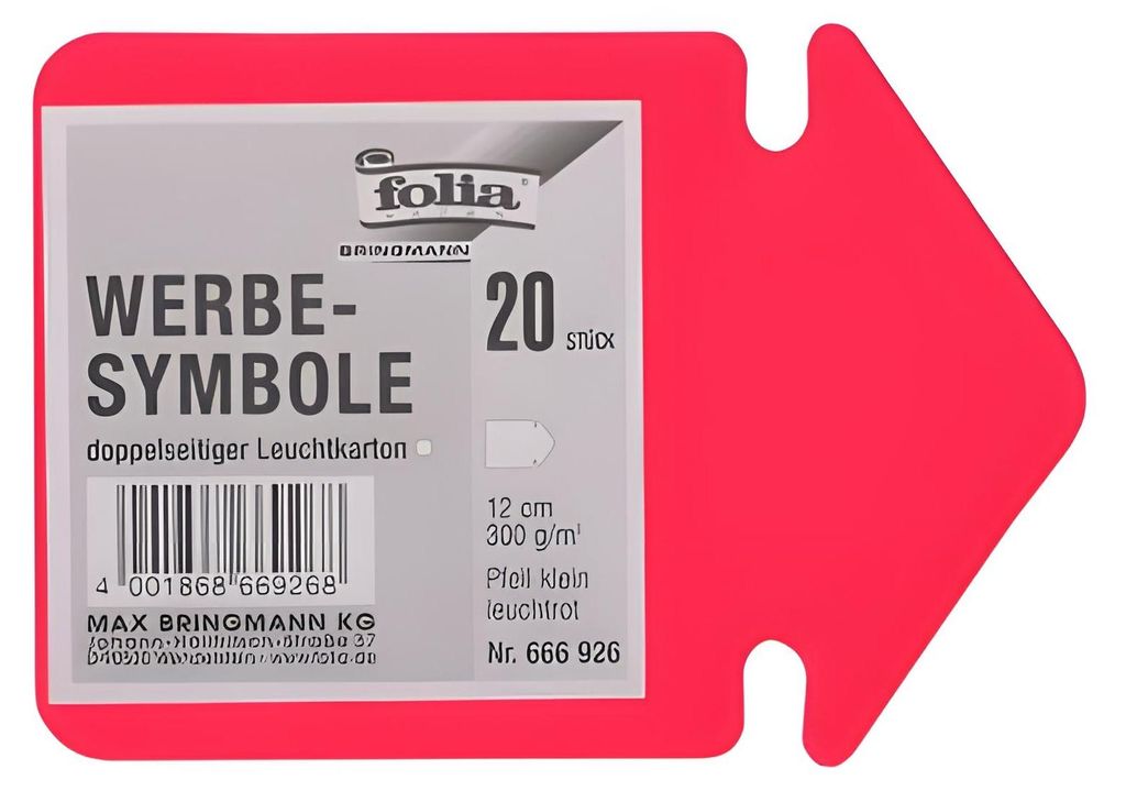 Werbe-Pfeil 12cm 20 Stück Leuchtrot Produktbild 