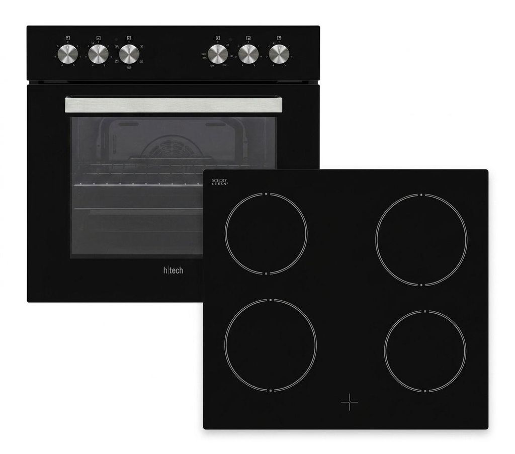 htech HTH34220S, Einbau-Herdset + Kochfeld, 65 l, 5 Produktbild 